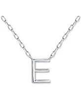 Giani Bernini Initial E Pendant Necklace in Sterling Silver, 16" + 2" extender, Created for Macy's