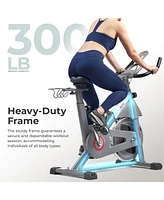 Sunny Health & Fitness Smart Indoor Cycling Magnetic Resistance Exercise Bike with Pulse Sensor, Dumbbell Holder, Bluetooth Connectivity with SunnyFit