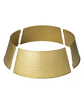 Glitzhome 40.5 D Gold Metal Weave Tree Collar