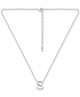 Giani Bernini Initial S Pendant Necklace in Sterling Silver, 16" + 2" extender, Created for Macy's