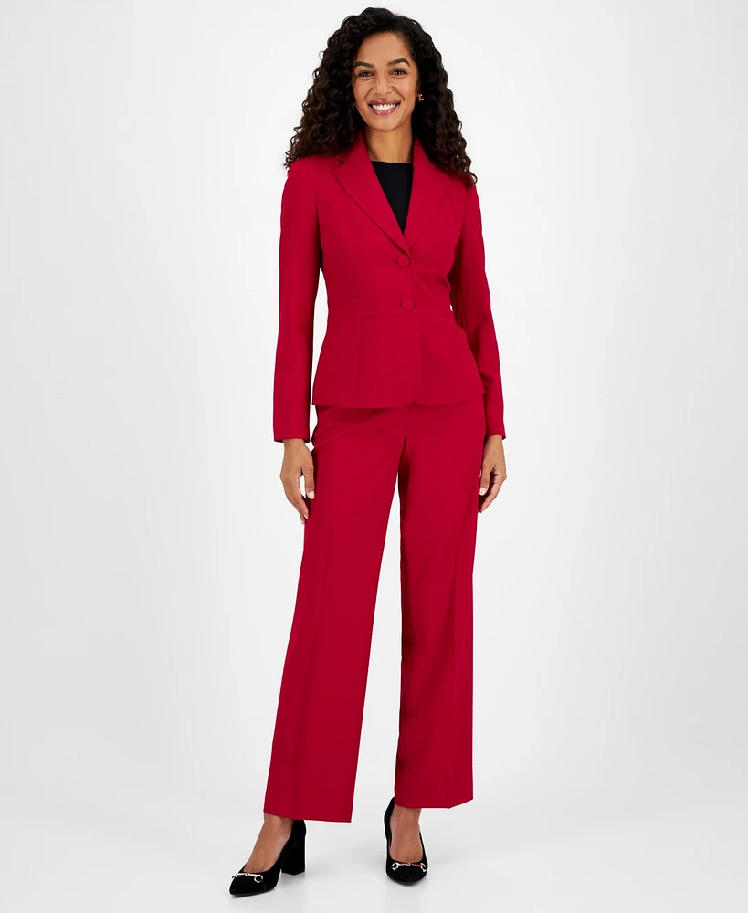 Le Suit Women's Seamed Peplum Pantsuit