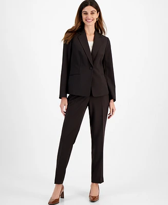 Le Suit Women's Notch-Collar One-Button Pantsuit, Regular & Petite