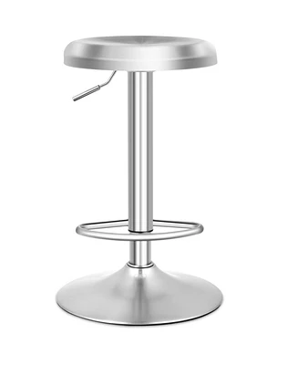 Slickblue Modern Swivel Adjustable Height Bar Stool with Footrest for Pub Bistro Kitchen Dining-1 Piece