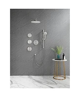 Streamdale Furniture Shower System With Shower Head, Hand Shower, Slide Bar, Body Sprays, Shower Arm, Hose, Valve