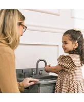 ECR4Kids Girls Play Kitchen Sink, White Wash