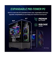 Skytech Gaming Skytech Azure Gaming Pc, Ryzen 7 5700X, Rtx 4070 Ti, 1TB Nvme, 16GB Ram, Win 11 Home, Rgb Keyboard and Rgb Mouse Included