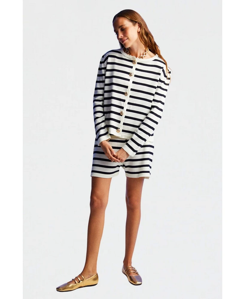 Nocturne Women's Striped Knitwear Cardigan