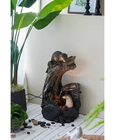 Streamdale Furniture Whimsical Otter Fountain Indoor/Outdoor Decor with Water Feature