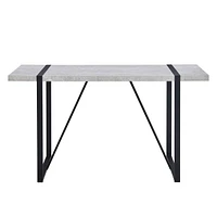 5-Piece Dining Set with Ergonomic Chairs, Sturdy Black Metal