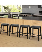 Slickblue 26 Inch Counter Height Bar Stool Set of 2 with Upholstered Seat