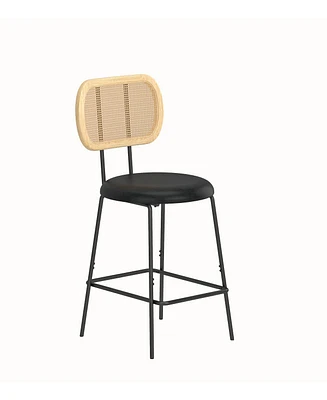 Simplie Fun 2-Piece Rattan Bar Chair Set