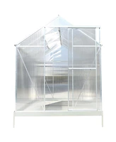 Streamdale Furniture Aluminum Frame Greenhouse with Polycarbonate Panels and Roof Vent