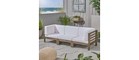 Streamdale Furniture Versatile Outdoor Sofa Set in Acacia Wood with Water-Resistant Cushions