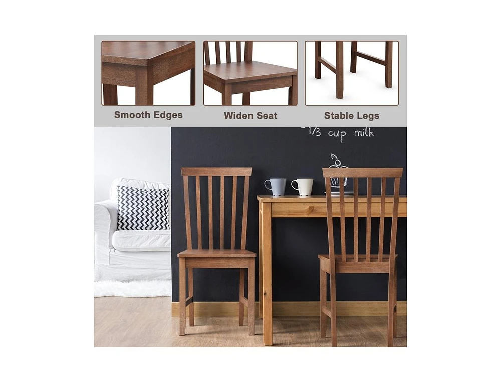 Slickblue Set of 2 Dining Chairs with Solid Wooden Legs