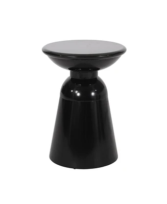 Simplie Fun Chic Circular Side Table with Pedestal Base