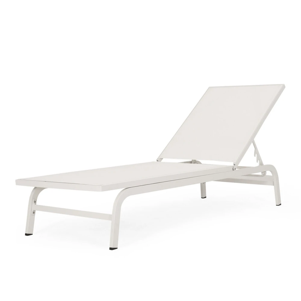 Simplie Fun Premium Outdoor Mesh Chaise Lounge Set for Relaxation and Comfort