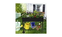 Simplie Fun Aveyas Mobile Metal Raised Garden Bed Cart with Legs, Elevated Tall Planter Box with Wheels for Outdoor Indoors House Patio Backyard Veget