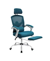 Simplie Fun Mesh High Back Ergonomic Office Chair Lumbar Support Pillow Computer Desk Chair