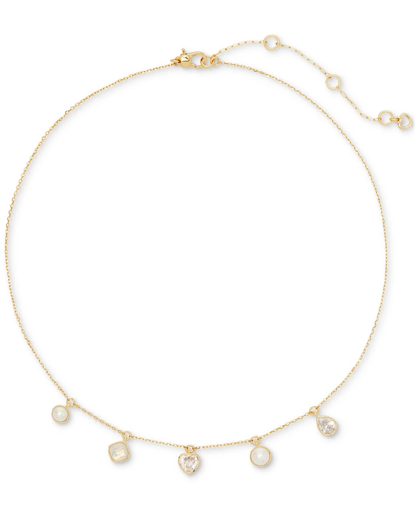 kate spade new york Bubbly Bezel Frontal Necklace, 16" + 3" extender