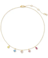 kate spade new york Bubbly Bezel Frontal Necklace, 16" + 3" extender