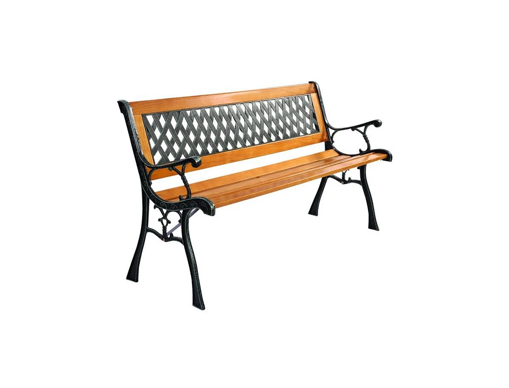 Slickblue Outdoor Cast Iron Patio Bench