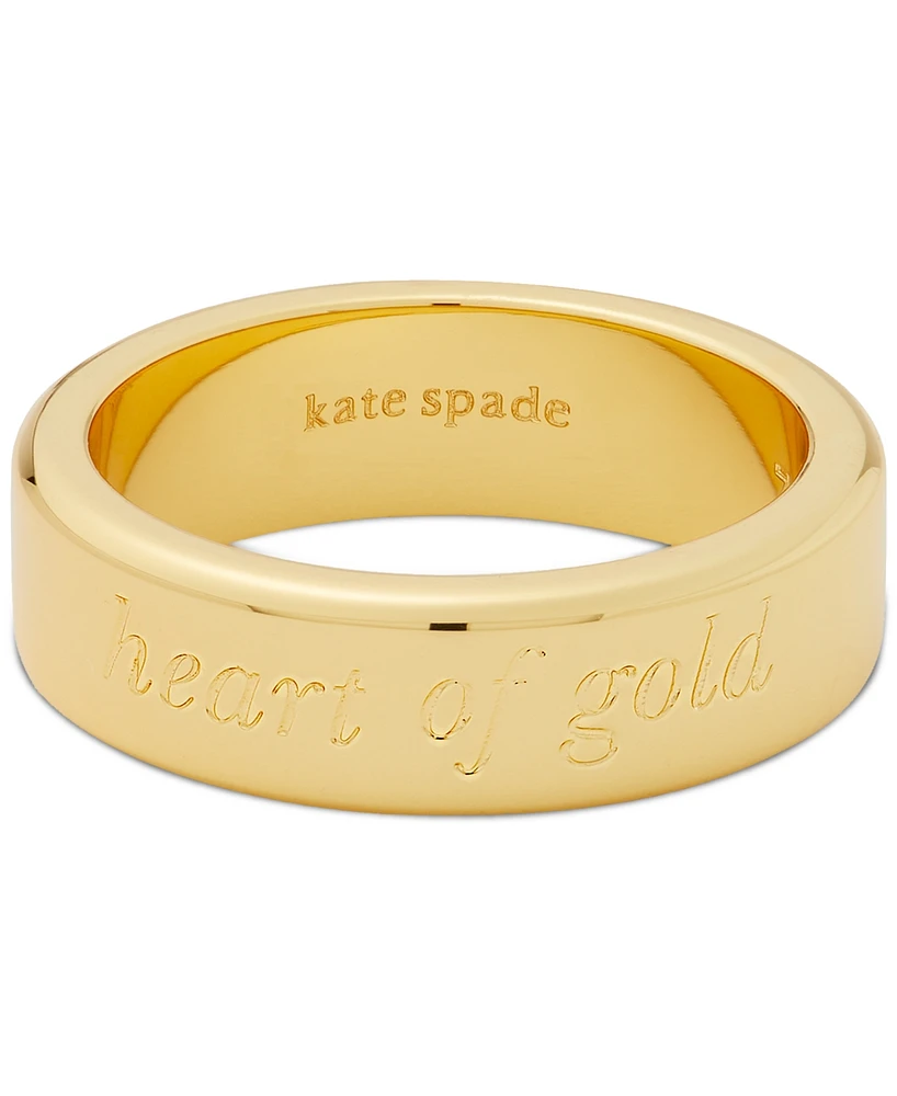 Kate Spade New York Engraved Idiom Script Band Ring