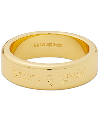 Kate Spade New York Engraved Idiom Script Band Ring