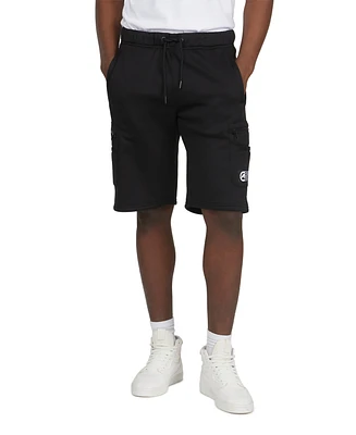 Ecko Unltd. Men's Zip Angled Pocket Fleece Short