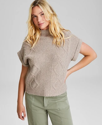 And Now This Women's Funnel-Neck Short-Sleeve Sweater Vest, Created for Macy's