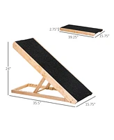 Streamdale Furniture Elevated Pet Ramp for Dogs, Cats, Rabbits, Height Adjustable and Foldable