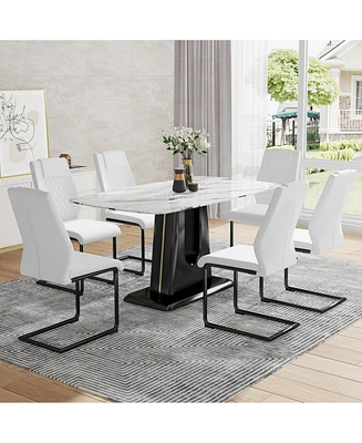 Simplie Fun Ultra Modern Dining Table Glamour and Comfort for Your Space