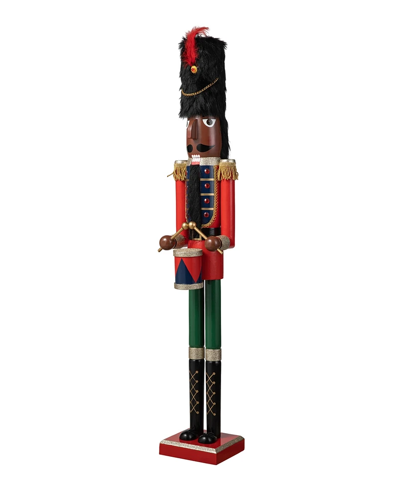 Glitzhome 42 H Wooden Christmas African Soldier Nutcracker