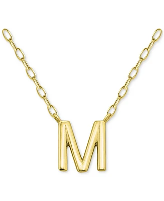 Giani Bernini Initial M Pendant Necklace in 18k Gold-Plated Sterling Silver, 16" + 2" extender, Created for Macy's