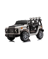 Streamdale Furniture Powerful Ride-On Car with Large Battery, Bluetooth Music, and Simulation Alarm