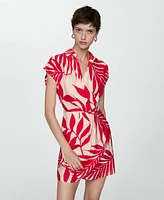 Mango Women's Print Wrap Dress