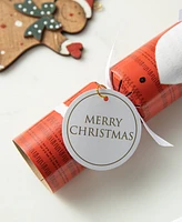 Glitzhome 8PK 1.50''D X 10.00''H Christmas Santa Snowman Party Cracker with Gift Contents