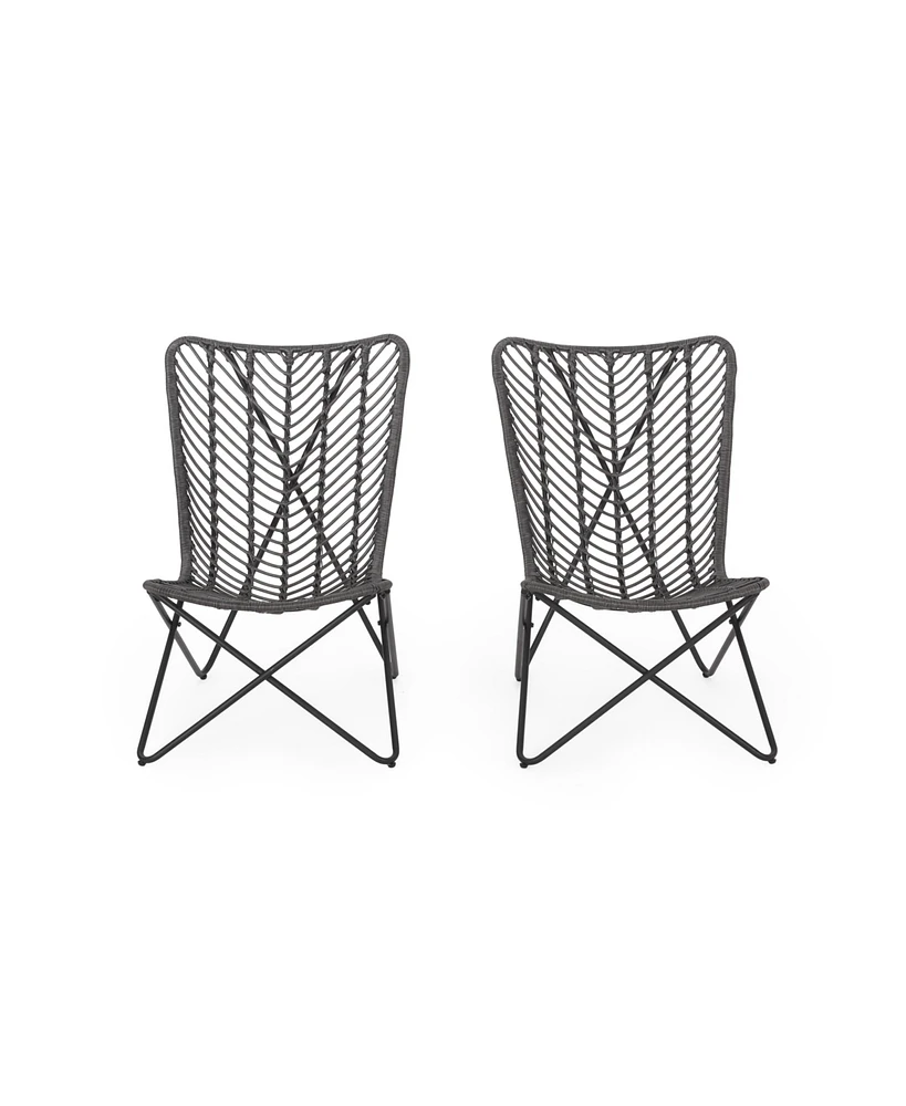 Simplie Fun Bohemian Bliss Patio Wicker Accent Chair Set