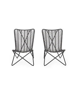 Simplie Fun Bohemian Bliss Patio Wicker Accent Chair Set