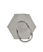 Hexagonal Stainless Steel Lantern with Tempered Glass for Outdoor Decor