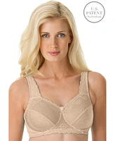 Comfort Choice Plus Size Side Wire Lace Bra
