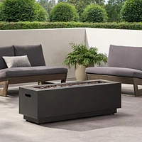 Stylish and Durable 50,000 Btu Rectangular Fire Pit, Assembly Not Required