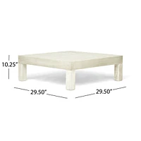 Streamdale Furniture Rustic Acacia Wood Coffee Table with Slat Panel Design