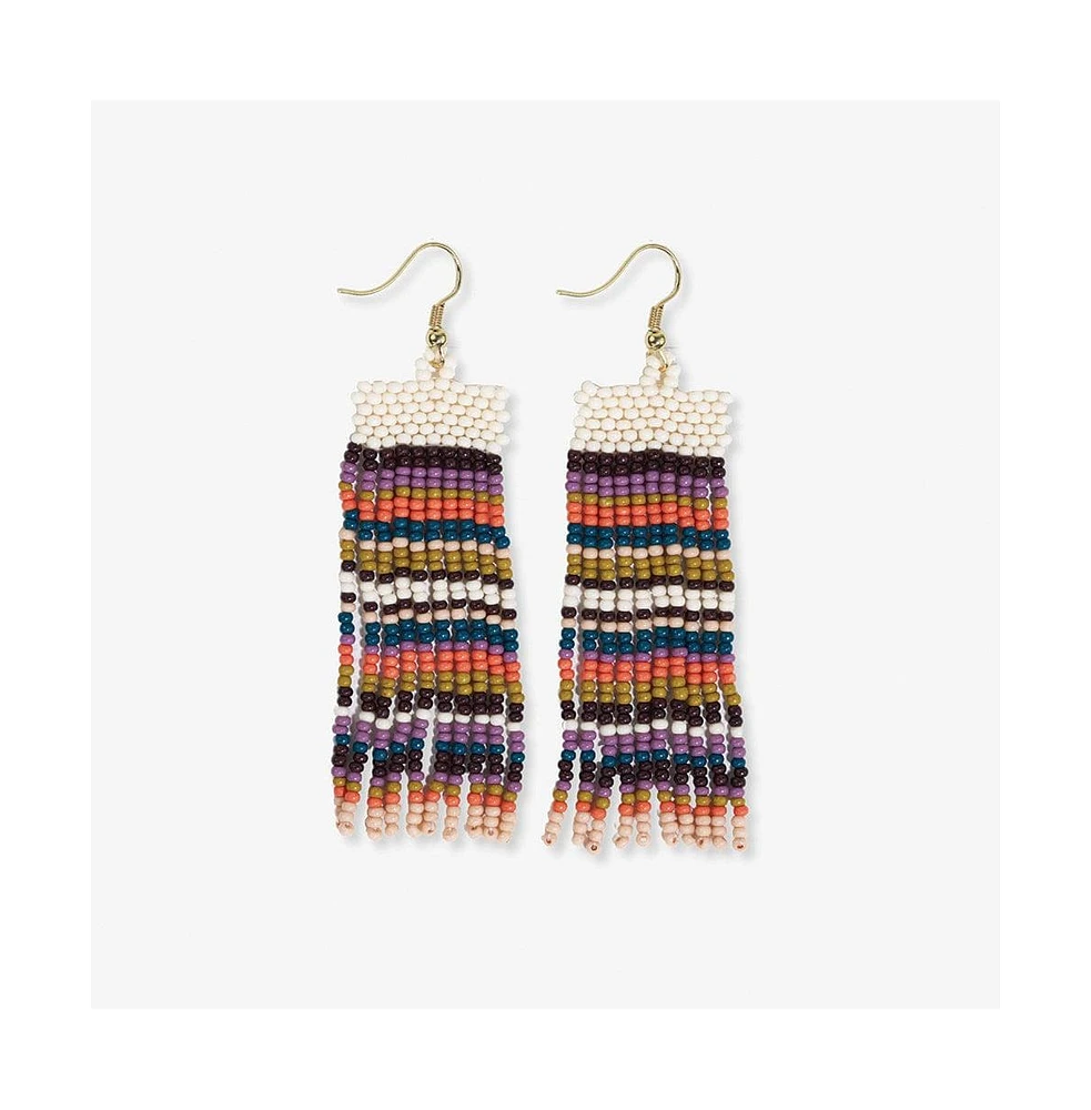 Ink + Alloy Adaline Beaded Fringe Earrings