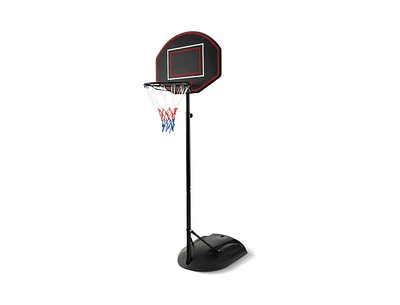 Slickblue 5.5 to 7.5 Ft Adjustable Portable Basketball Hoop System with Anti-Rust Stand and Wheels