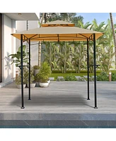 Mondawe 8 x 5 ft Outdoor Grill Gazebo Double Tier Soft Top Canopy