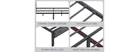 Upholstered Queen Bed Frame with Storage and Led Lights