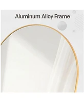 Homlux Arched Wall Mounted Mirror 32"x34" in Gold