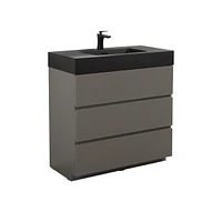 Alice 36" Gray Bathroom Vanity With Large Storage
