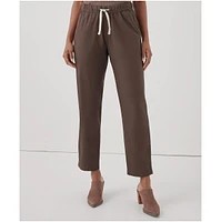 Pact Plus Cotton Classic Woven Twill Drawstring Roll Up Pant