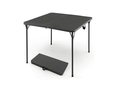 Slickblue Folding Camping Table with All-Weather Hdpe Tabletop and Rustproof Steel Frame